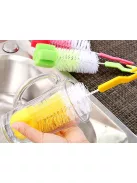 üvegmosó kefe szivacs fejjel palack és cumisüveg tisztításhoz