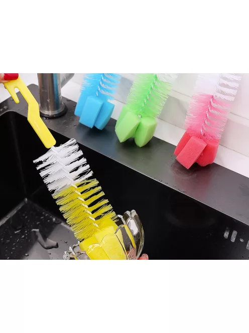 üvegmosó kefe szivacs fejjel palack és cumisüveg tisztításhoz