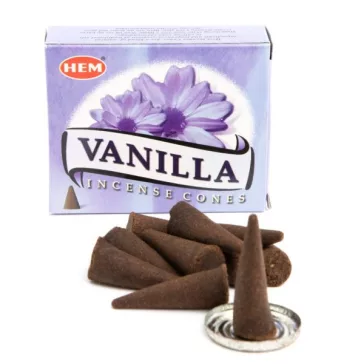 HEM Vanlla illatú füstölő kúp 10db/cs