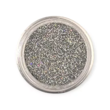KiviArt Kozmetikai Csillámpor Silver Laser  Holografikus Ezüst Glitter Csillámtetováláshoz