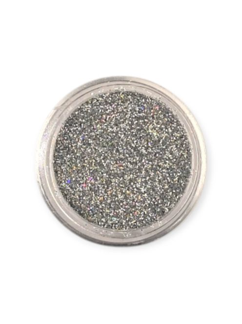 KiviArt Kozmetikai Csillámpor Silver Laser  Holografikus Ezüst Glitter Csillámtetováláshoz