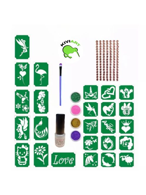 KiviArt Csillámtetoválás szett - Lányoknak