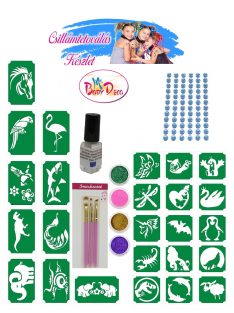 Glitter tattoo set