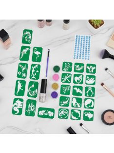 KiviArt állatos csillámtetoválás készlet organza tasakban