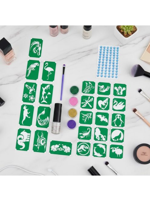 KiviArt állatos csillámtetoválás készlet organza tasakban