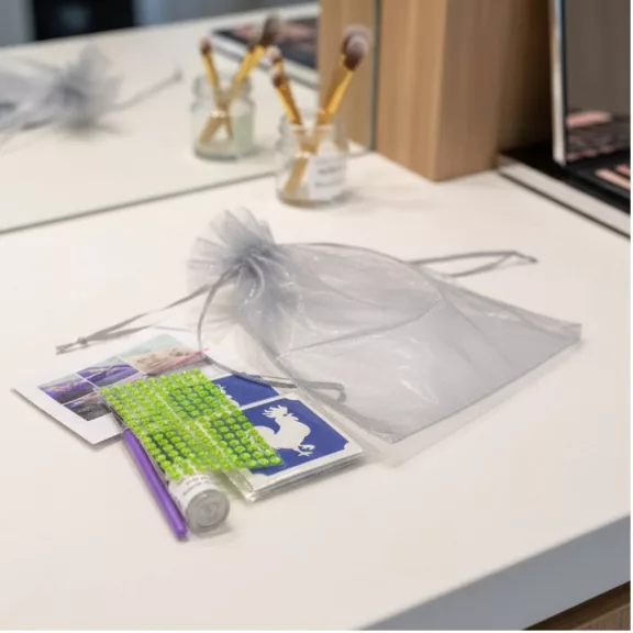 KiviArt állatos csillámtetoválás készlet organza tasakban