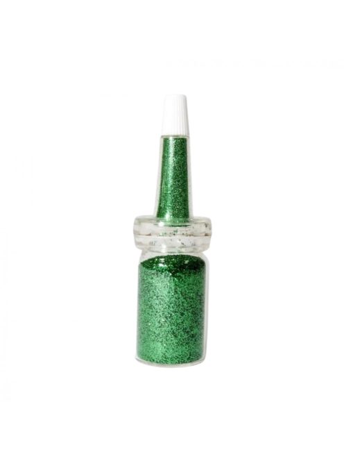 Csillámpor csőrös üvegben - Zöld 7 ml