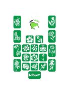 Virágos csillámtetoválás sablon készlet 20 db