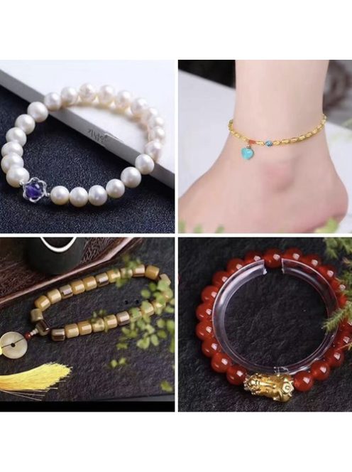 Kruzzel 40 méteres átlátszó elasztikus gumiszál tekercsben, karkötők és ékszerek készítéséhez, 0.8mm vastagság