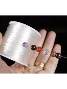 Kruzzel 40 méteres átlátszó elasztikus gumiszál tekercsben, karkötők és ékszerek készítéséhez, 0.8mm vastagság