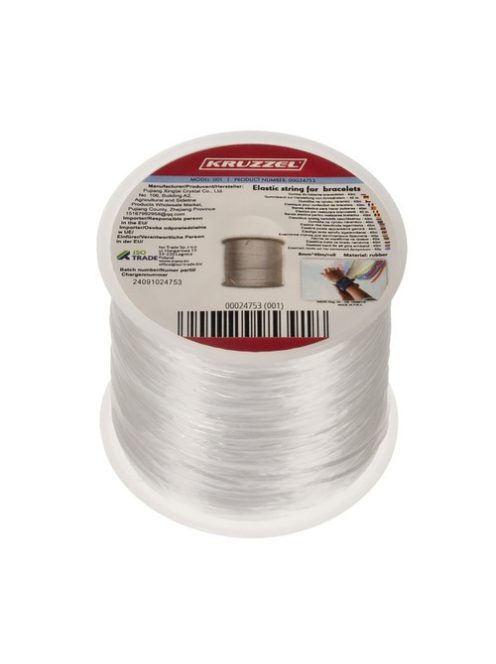 Kruzzel 40 méteres átlátszó elasztikus gumiszál tekercsben, karkötők és ékszerek készítéséhez, 0.8mm vastagság