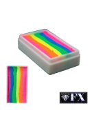 Diamond FX Color Splash csíkos arcfesték 28g, professzionális "one stroke" festék, élénk színes kombináció, fesztivál smink, bőrbarát, vízbázisú