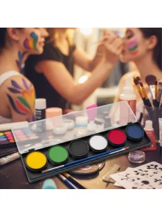 Diamond FX 6 alapszínű arcfesték paletta 6x10g, professzionális vízbázisú festék, élénk színek, nagyobb kiszerelés, bőrbarát