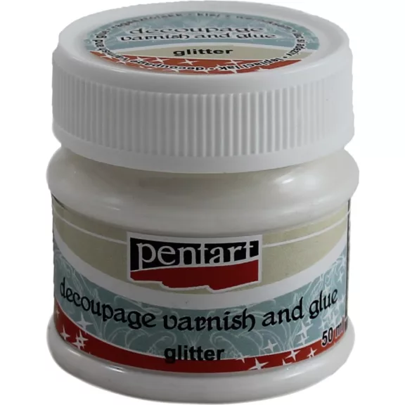 Pentart Decoupage ragasztólakk 20 ml - Glitter