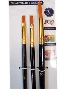 Arcfestés ecset szett 3 db-os - 2-4-6 méretű