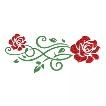 Ékszer festő sablon - Rózzsa minta 8