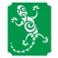 Gekko henna sablon, stencil