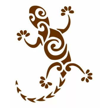 Gekko henna sablon, stencil