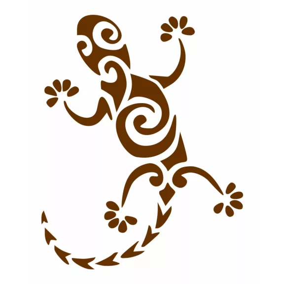 Gekko henna sablon, stencil