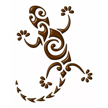 Gekko henna sablon, stencil