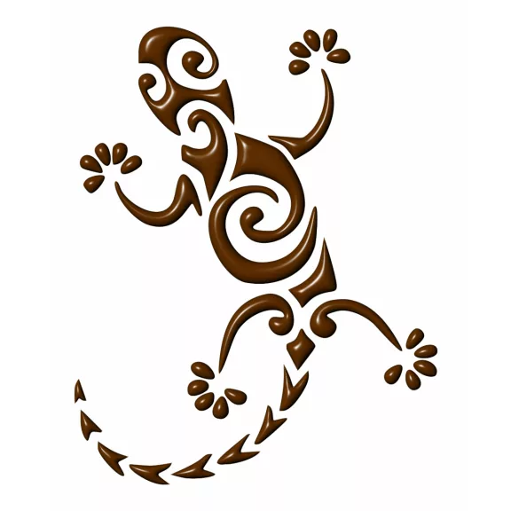 Gekko henna sablon, stencil