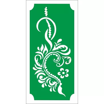 Virág és inda henna sablon minta