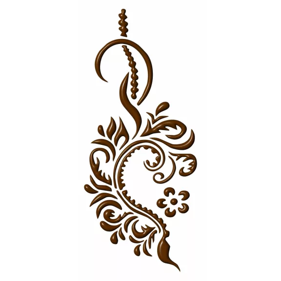 Virág és inda henna sablon minta