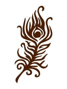 henna sablon páva toll