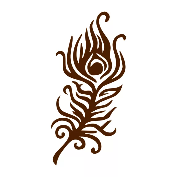 henna sablon páva toll