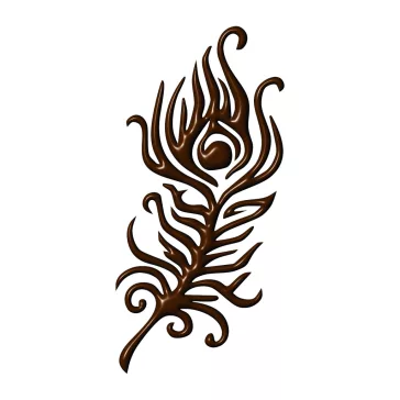 henna sablon páva toll