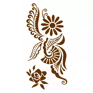 henna sablon virág minta