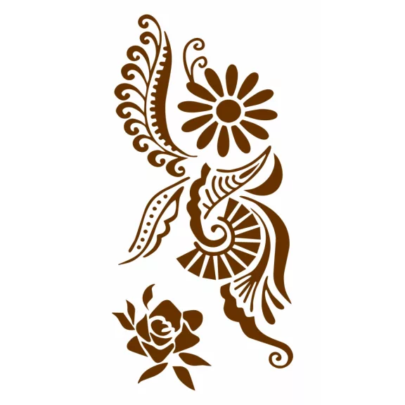 henna sablon virág minta