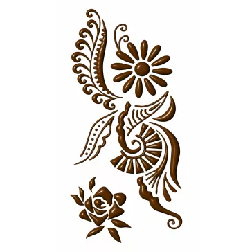 henna sablon virág minta