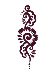 Henna sablon – nonfiguratív minta henna testfestéshez