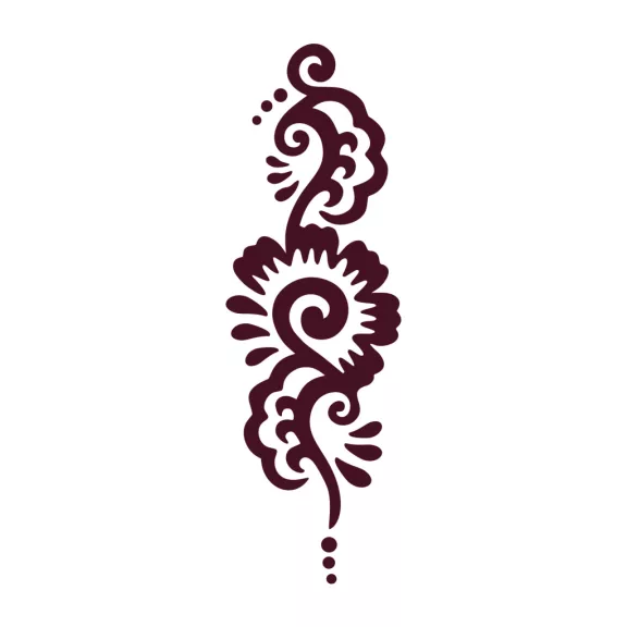 Henna sablon – nonfiguratív minta henna testfestéshez