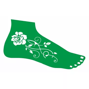 Henna sablon lábfejre.