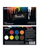 Mehron Paradise AQ Basic 8 színű arcfesték készlet - Alap színek