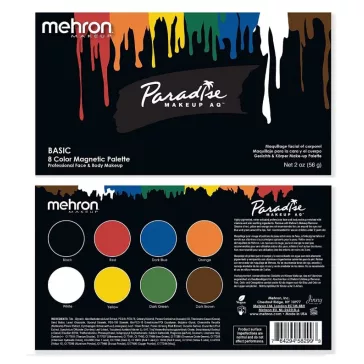 Mehron Paradise 8 színű arcfesték készlet - Alap színek