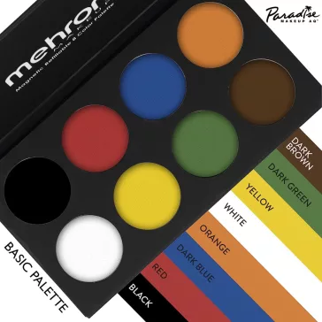 Mehron Paradise 8 színű arcfesték készlet - Alap színek