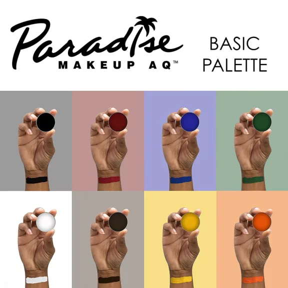 Mehron Paradise 8 színű arcfesték készlet - Alap színek