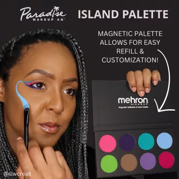 Mehron Paradise Makeup AQ Island paletta – 8 matt pasztell szín