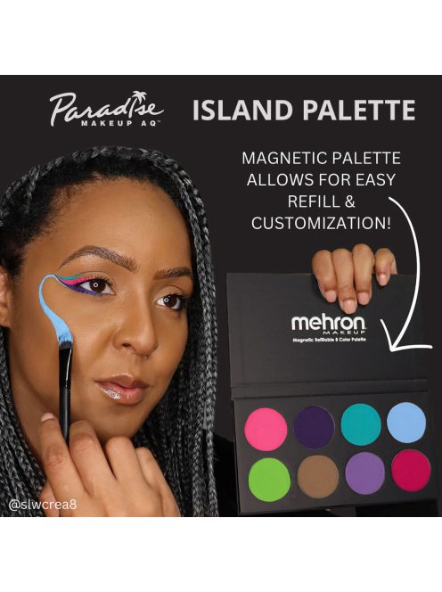 Mehron Paradise Makeup AQ Island paletta – 8 matt pasztell szín