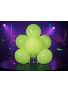 UV neon sárga latex gömb lufi 30 cm UV fényben világít