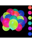 UV neon sárga latex gömb lufi 30 cm UV fényben világít