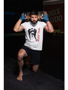 Kereknyakú póló muay thai, thai box mintával.