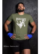 Muay Thai 2 kereknyakú pamut póló thai box mintával uniszex