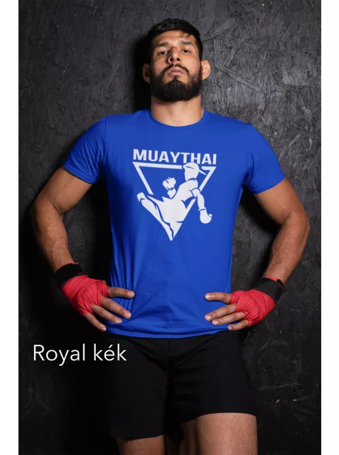 Muay Thai 2 kereknyakú pamut póló thai box mintával uniszex
