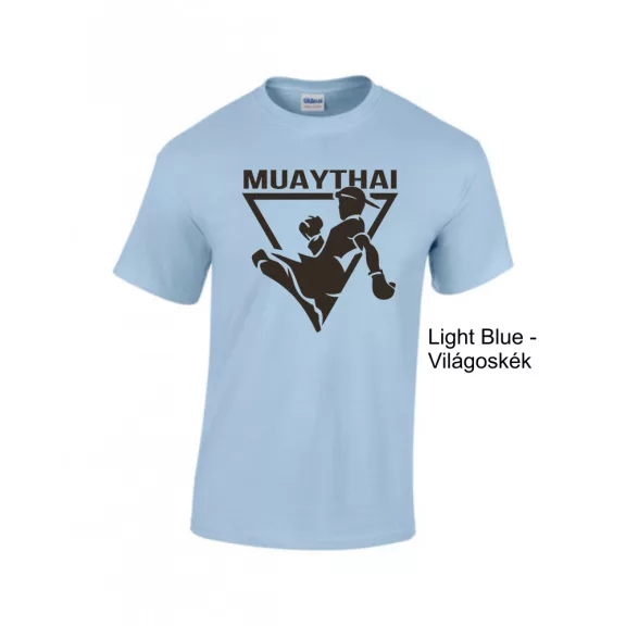 Muay Thai 2 kereknyakú pamut póló thai box mintával uniszex