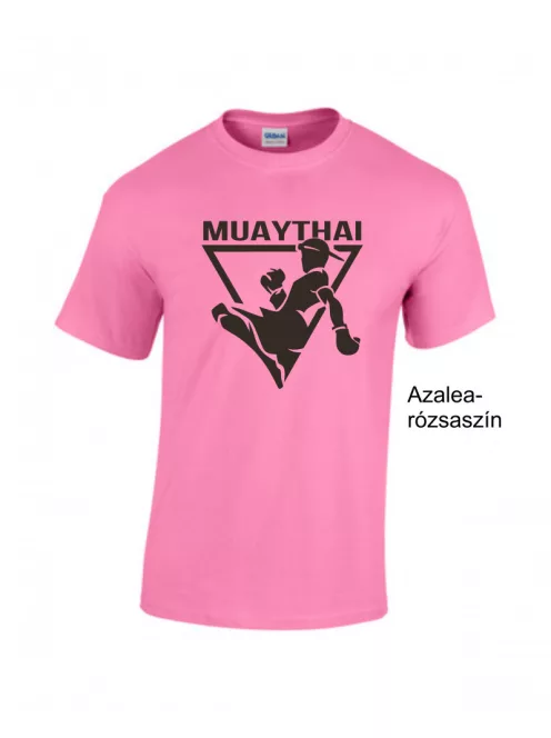 Muay Thai 2 kereknyakú pamut póló thai box mintával uniszex