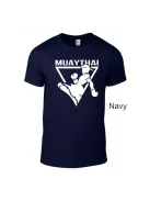 Muay Thai 2 kereknyakú pamut póló thai box mintával uniszex